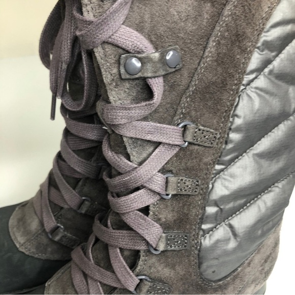The North Face Zophia Lace Up Tall Boots Sz 8 Insulated Nubuck Waterproof - Picture 9 of 14